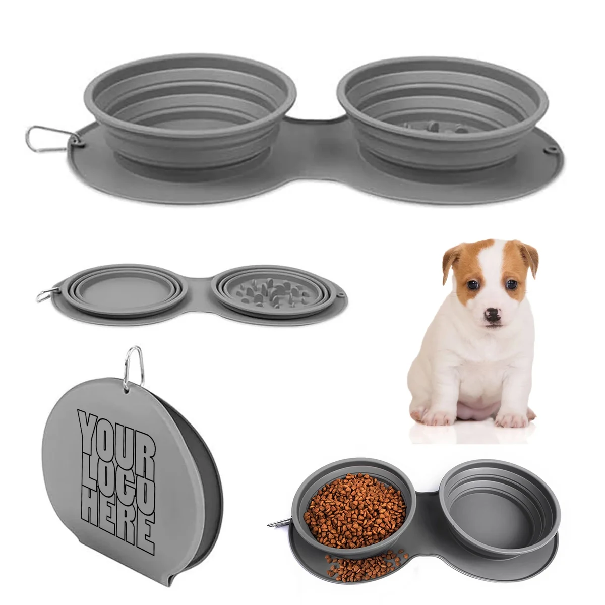 Travel Twin Pet Bowls For Dogs Or Cats 1