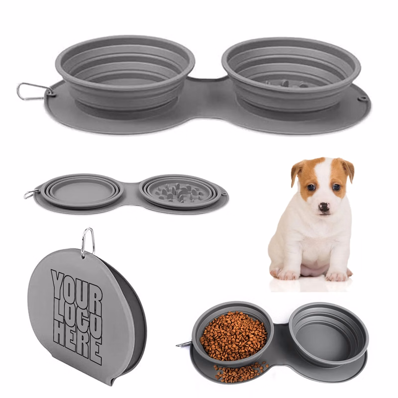 Travel Twin Pet Bowls For Dogs Or Cats