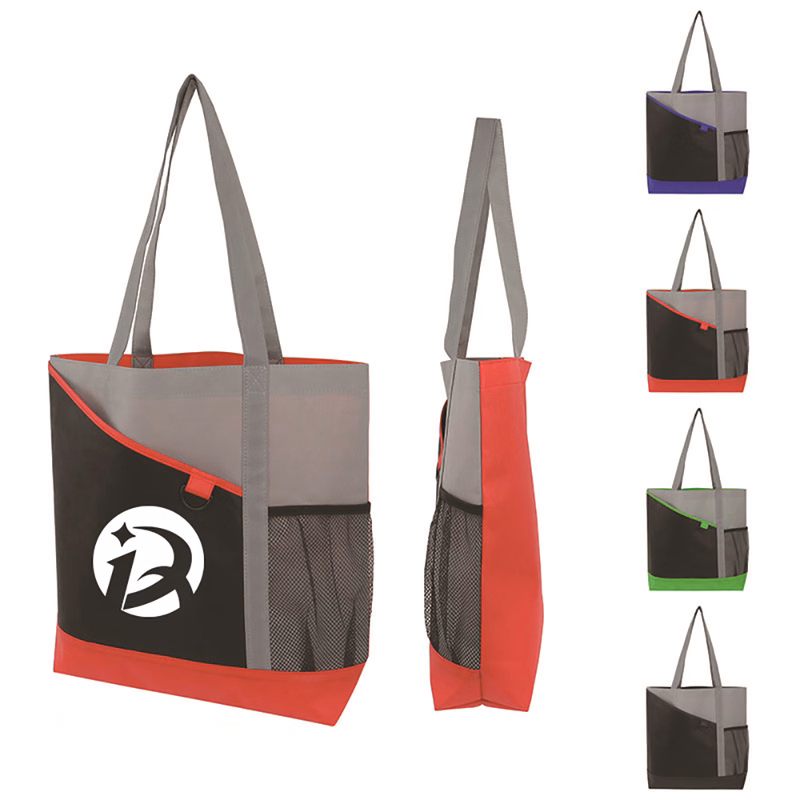 Non-Woven Tote Bag w/ Zip & Side Mesh