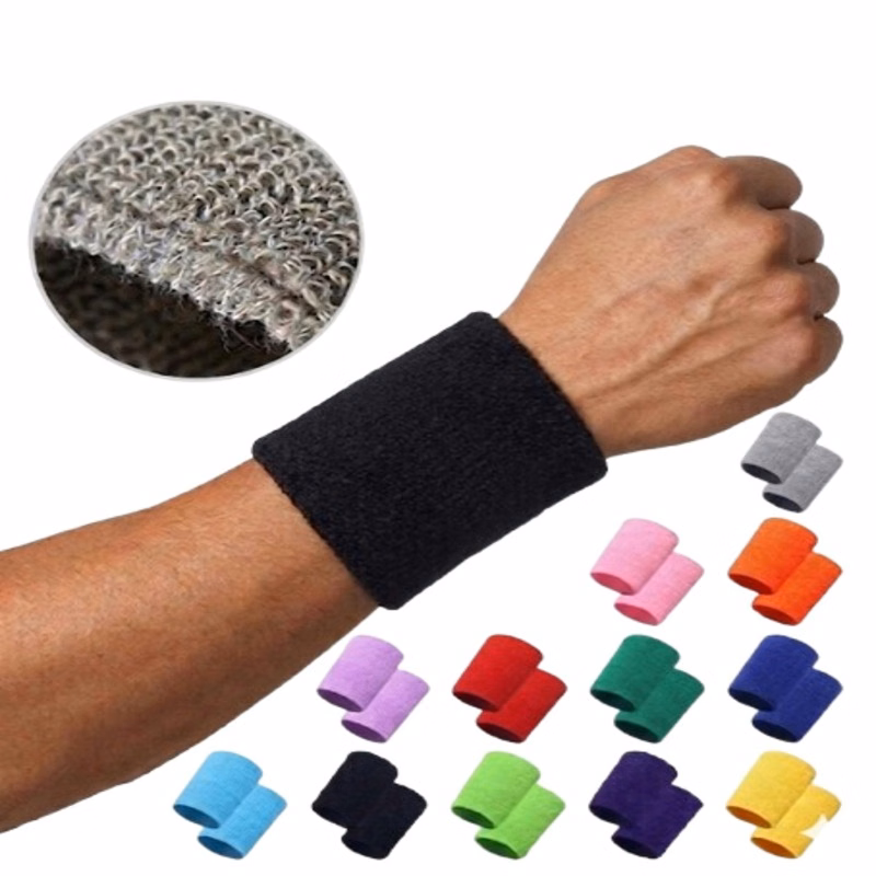 Elastic Terry Knit Sports Wrist Sweatband