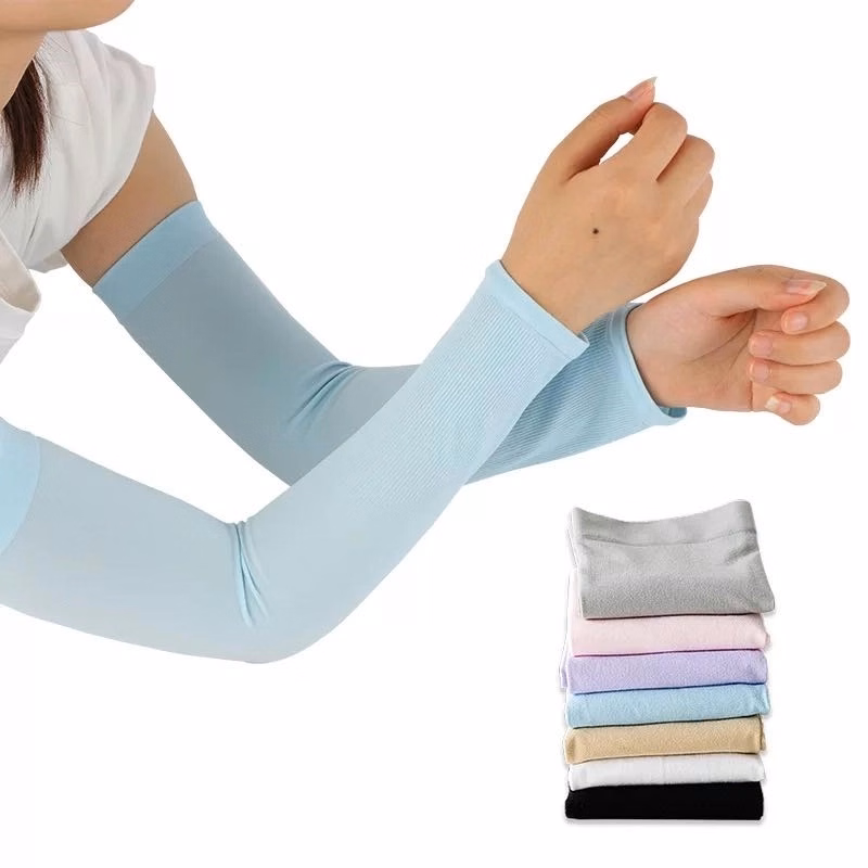 Unisex UV Protection Ice Silk Arm Sleeves for Outdoor Sports