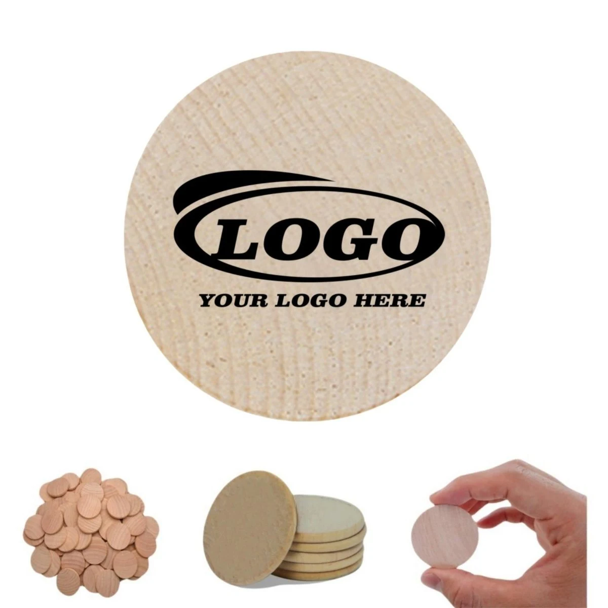 Wood Game Token 1.5" Wooden Nickel 1