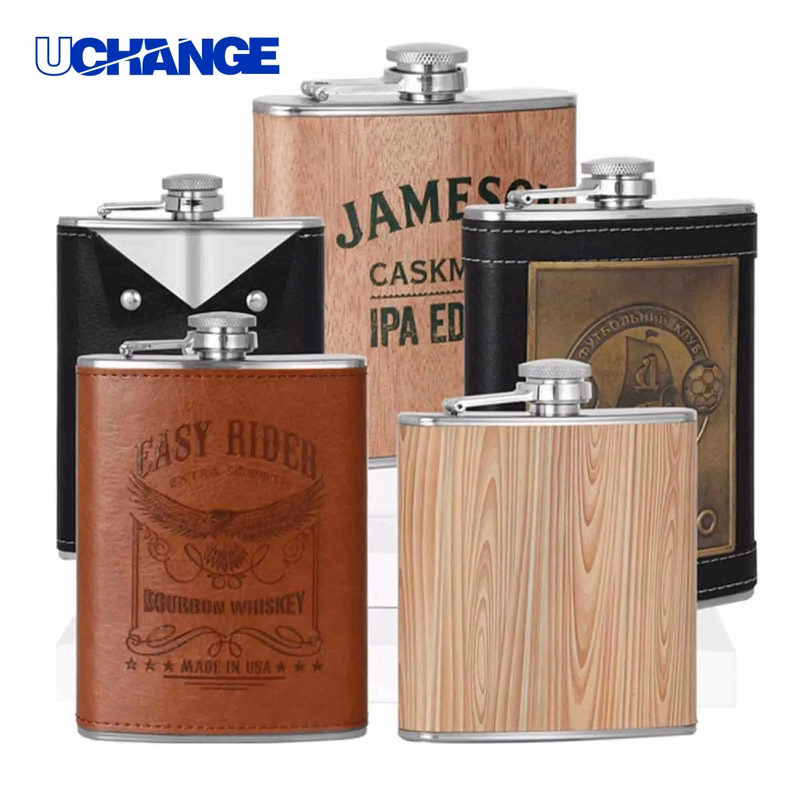 Leather Stainless Steel Wine Pot Container