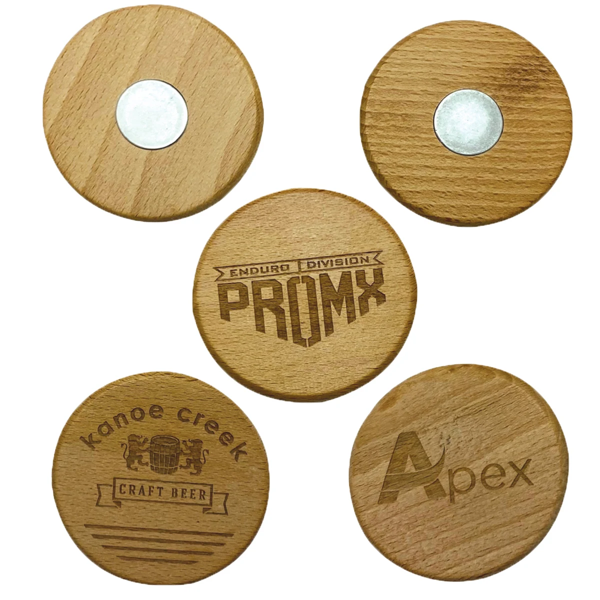 Stock Wood Magnets: Circle 1