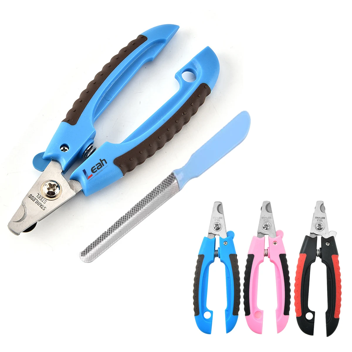 Stainless steel pet small nail clipper and sharpener set 1