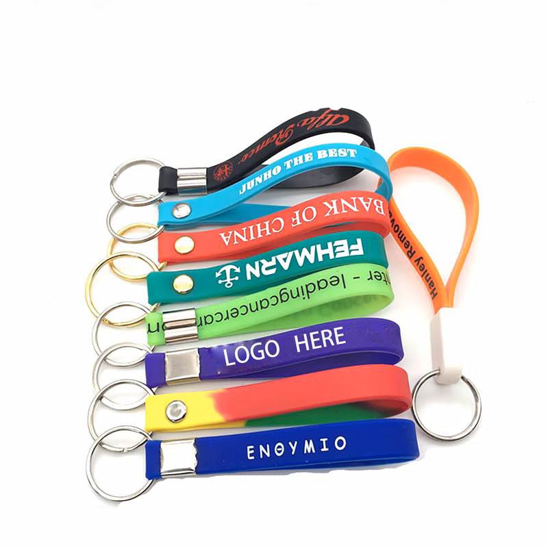 Motivational Silicone Bracelet Key Chains