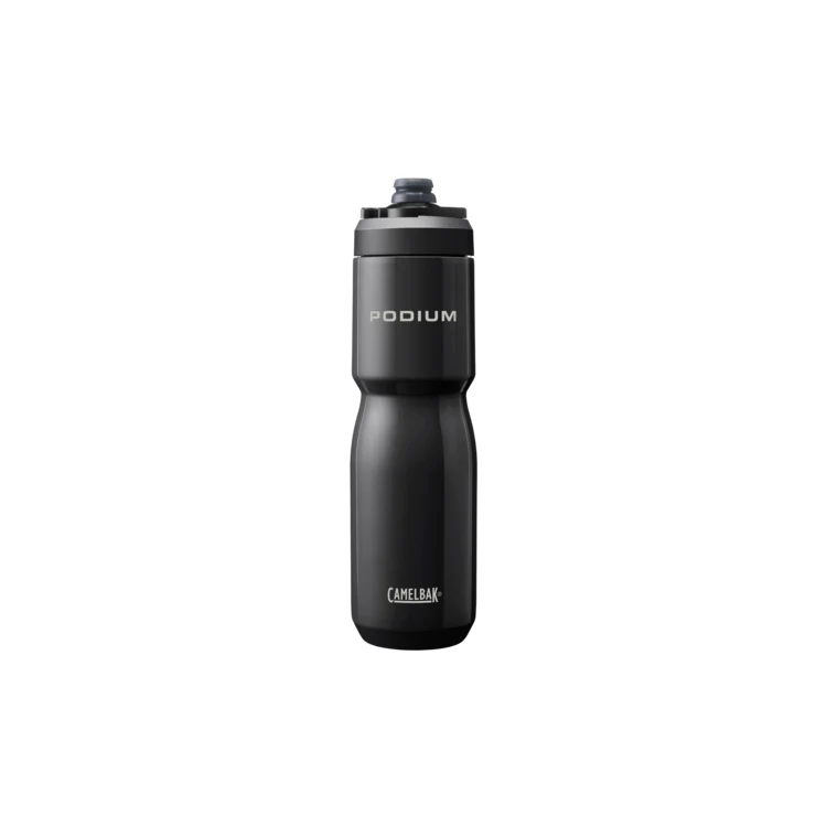 CamelBak Podium 22oz Insulated Stainless Steel Bike Bottle - Black, custom water bottle with logo imprint 1