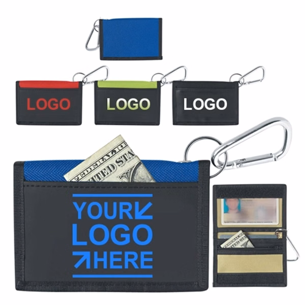 Branded Wallet With Carabiner