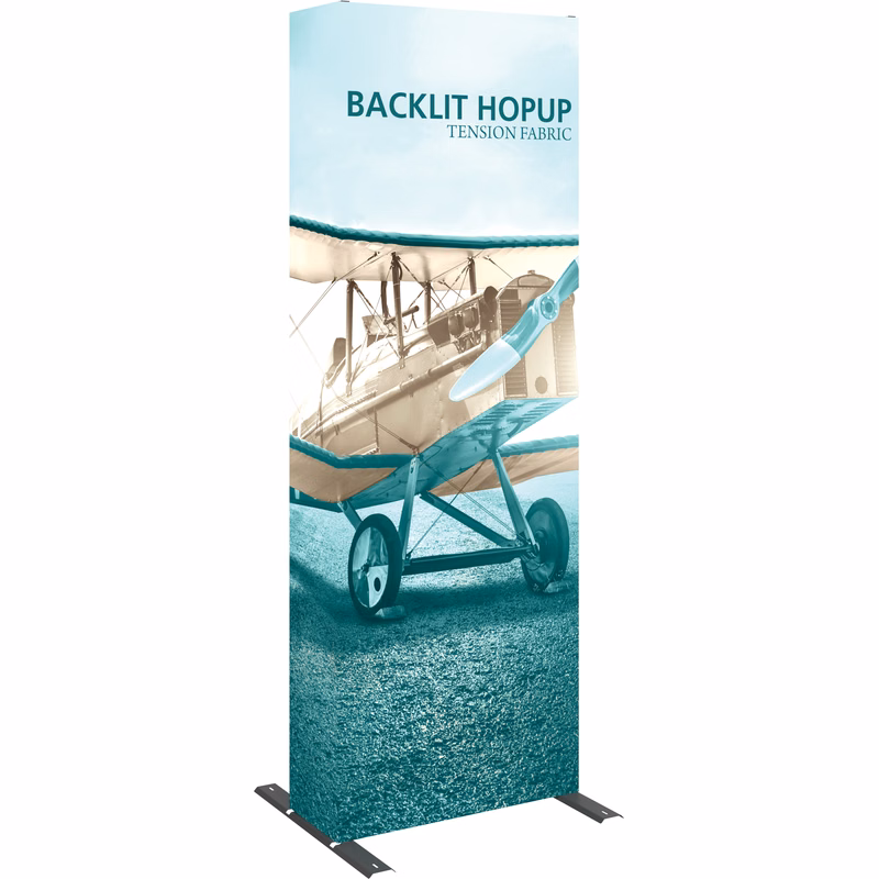 Hopup 2.5ft. Backlit Straight Full Height Display & Fitted Graphic