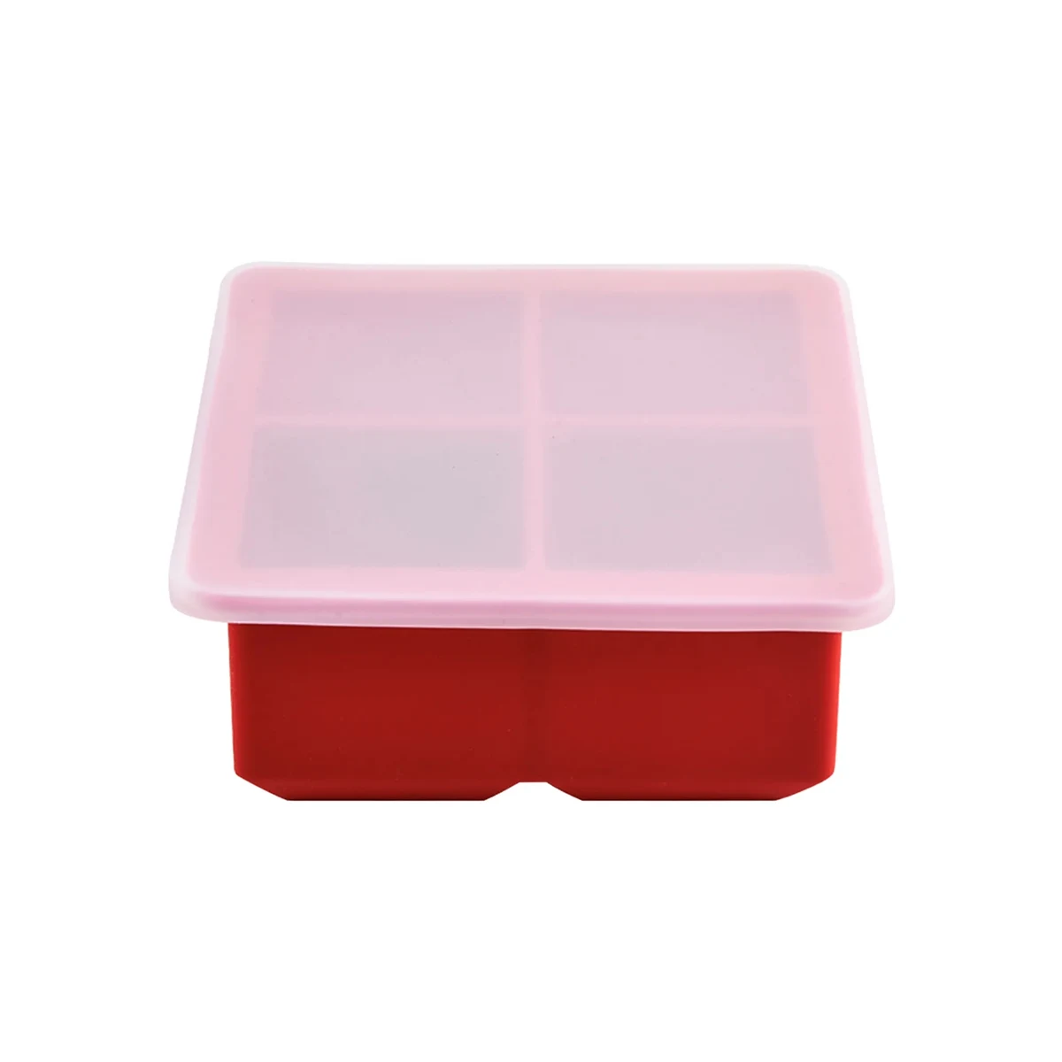Silicone Square Ice Cube Tray With Lid 1