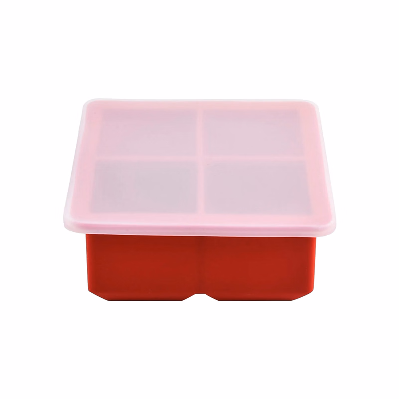 Silicone Square Ice Cube Tray With Lid