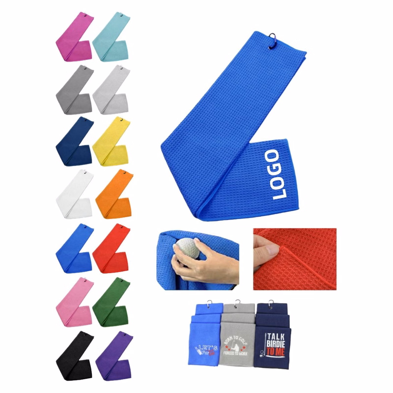 Microfiber Golf Towel With Waffle Pattern