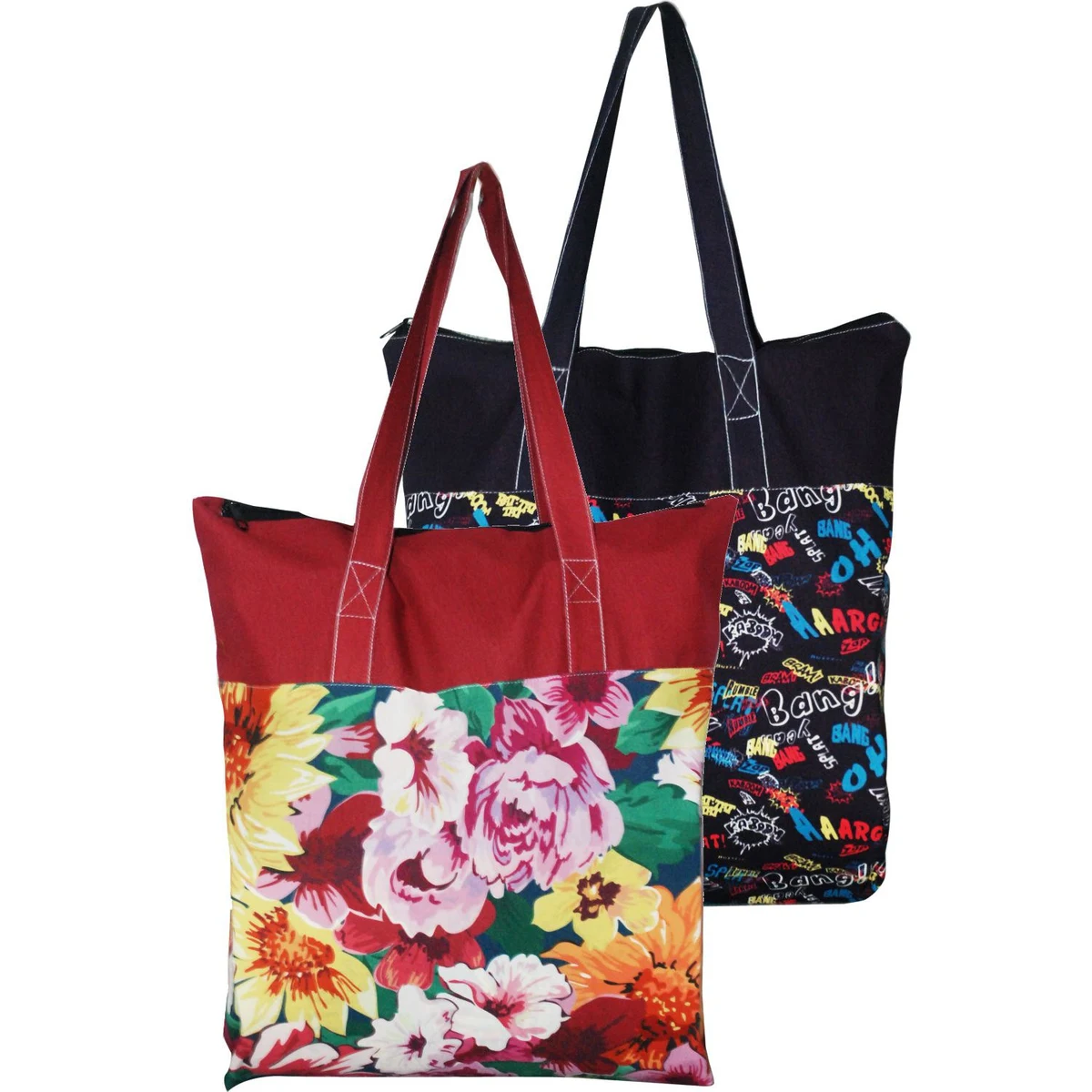 Grocery Cotton bags 15"x15"x3.25" Gusset Full Color Tote Bag, custom tote bag with logo imprint 1
