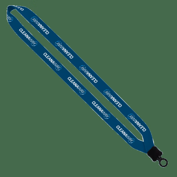 3/4" rPET Dye-Sublimated Lanyard with Plastic Clamshell and O-Ring