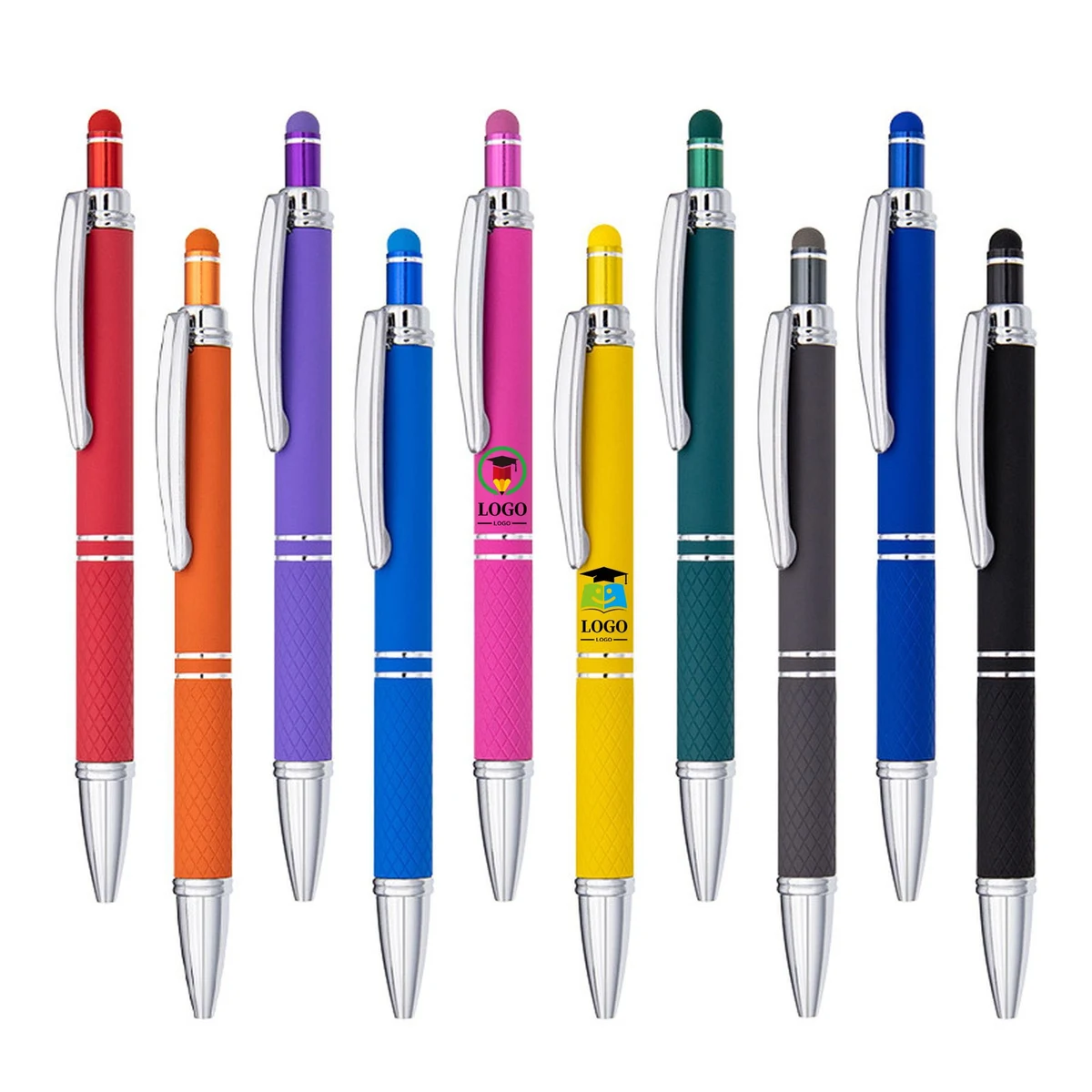 Soft Touch Diamond Stylus Pen With Rose Gold Trim 1