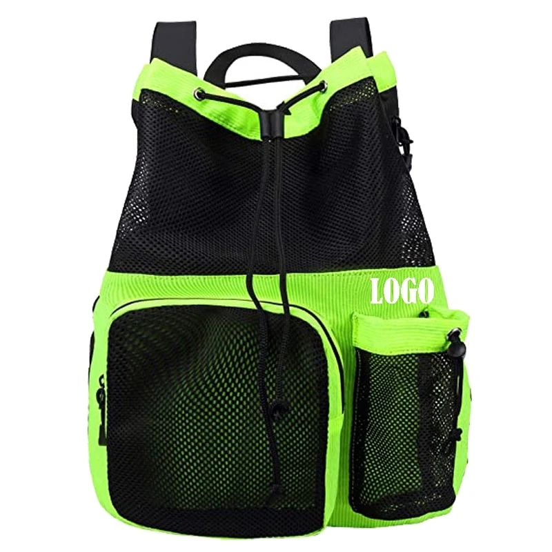 Large Mesh Drawstring Backpack With Shoe Bag 1