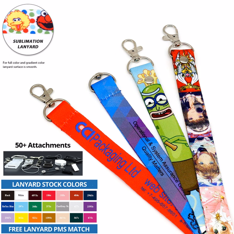 Custom 1" Polyester Lanyard - Full Color