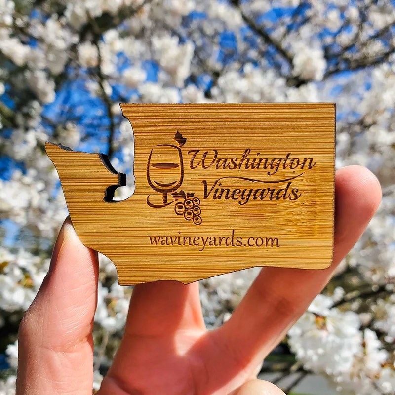 Custom Laser Etched Bamboo Magnets