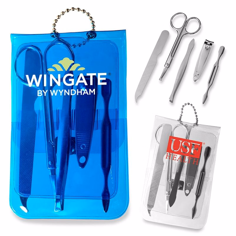 Translucent 5-Piece Manicure Pouch
