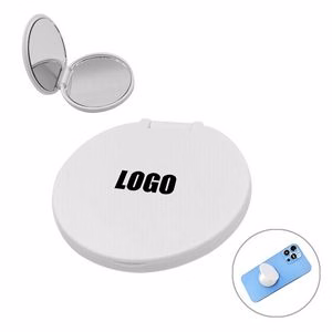 Phone Holder Stand With Dual Sided Mirror For Quick Touch Ups