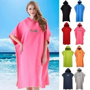 Adult Surf Beach Wet Suit Changing Towel Bath Robe Hooded Poncho 1