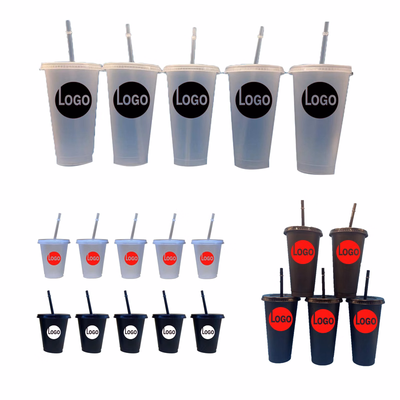 MOQ300 Pure Black Plastic Water Cup