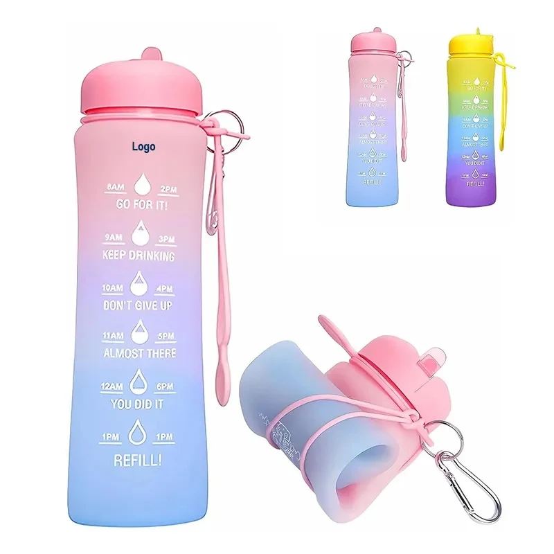 20oz Collapsible Water Bottle With Time Marking 1
