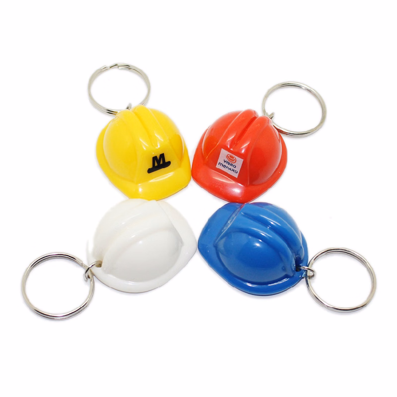 Plastic Safety Helmet Key Chain