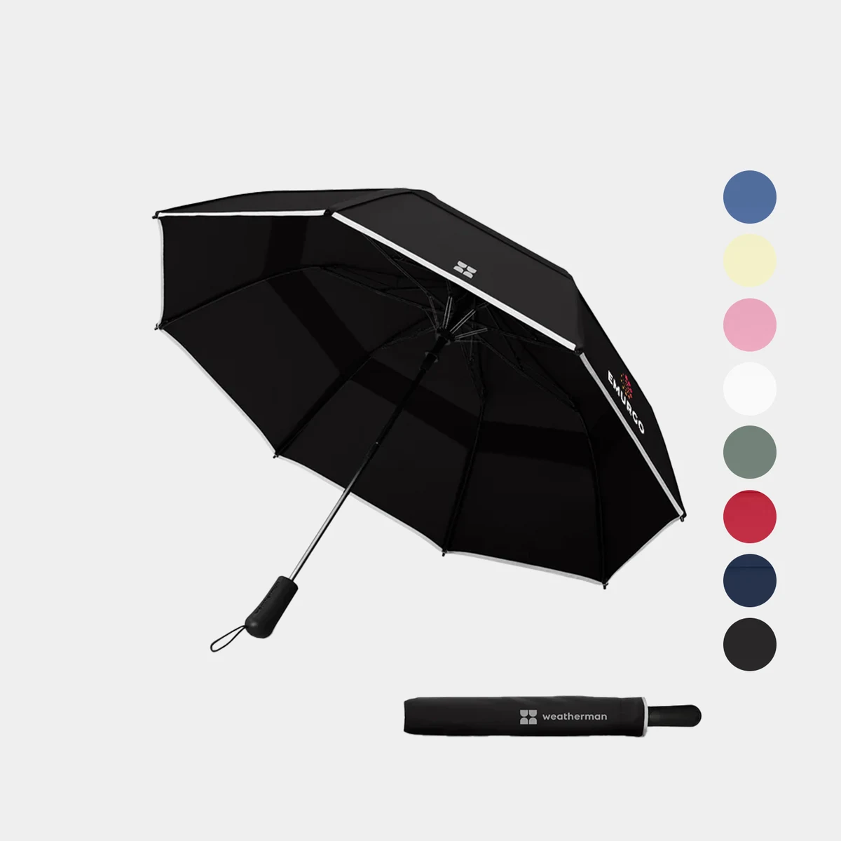 Weatherman® 100% Recycled 50″ arc Trek Umbrella 1