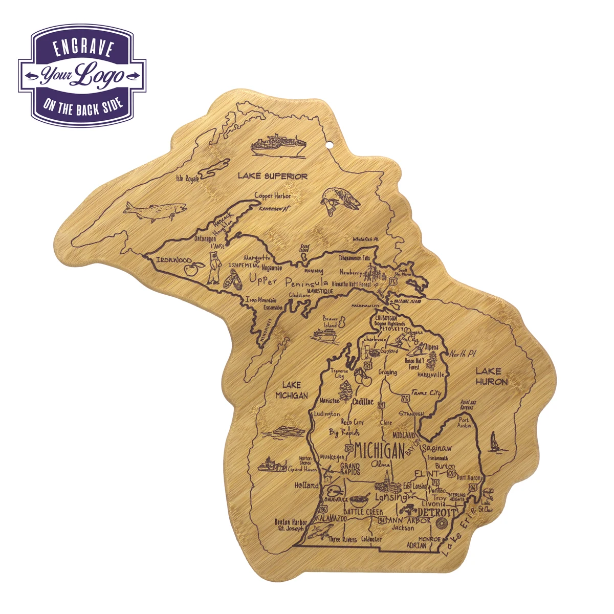 Destination Michigan Cutting & Serving Board 1