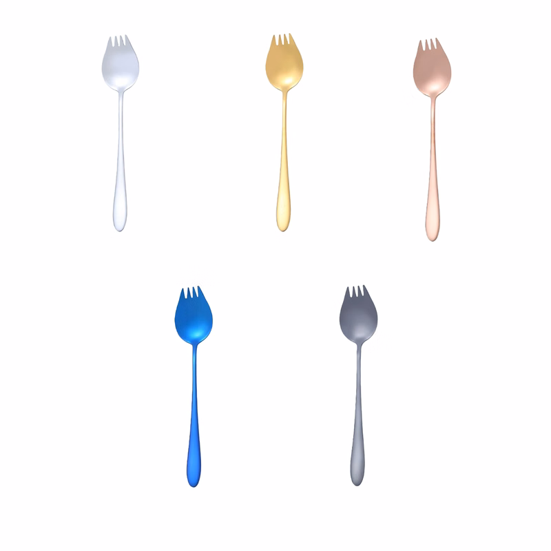 Salad Cake Fruit Fork Spoon