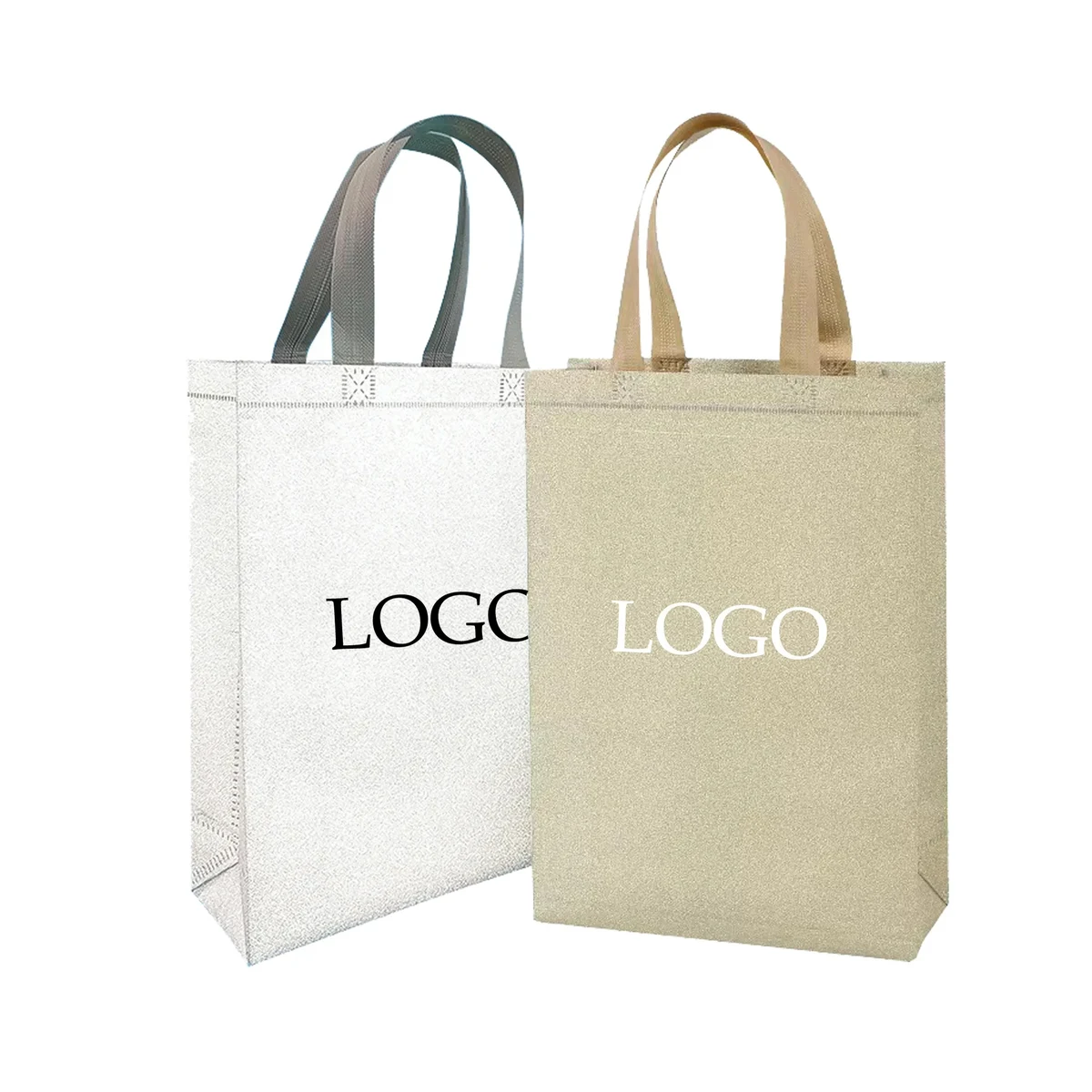 Glossy Glitter Reusable Non Woven Gift Tote Bags 1