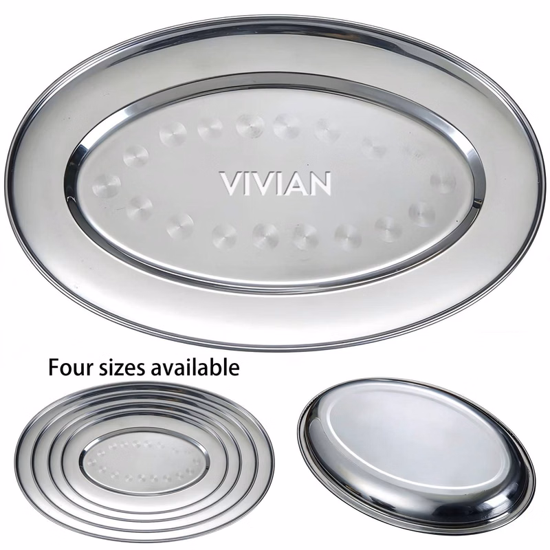 Stainless Steel Oval Tray