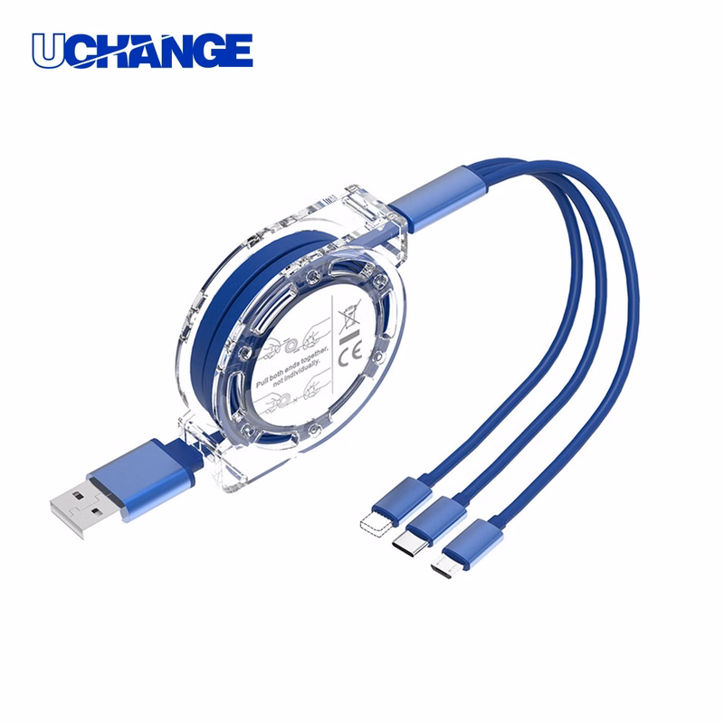 Multi Retractable Three in One USB Cable