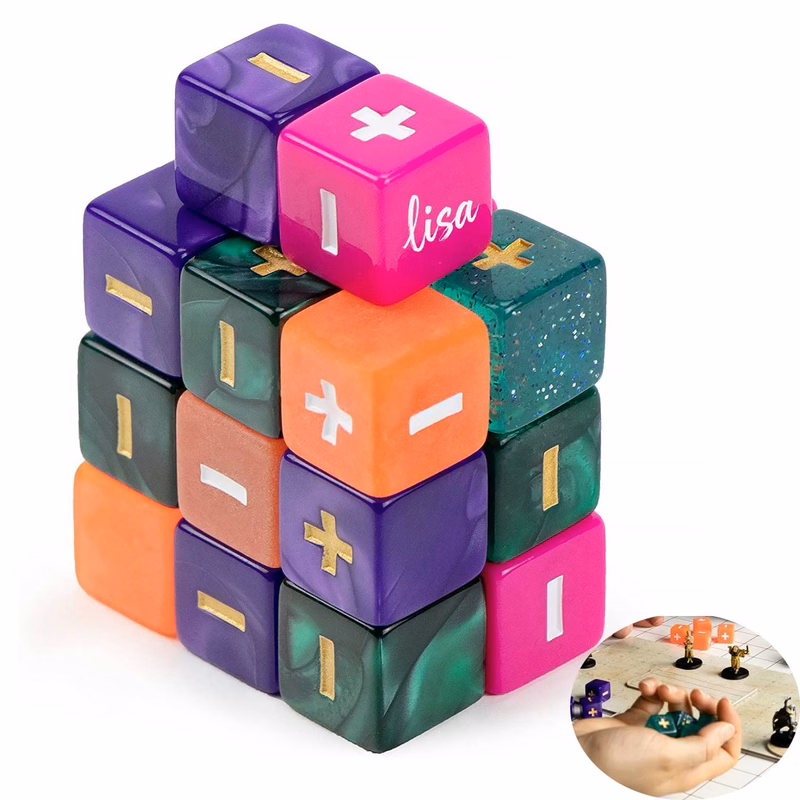 Kids Acrylic Educational Plus Minus Dice Toy
