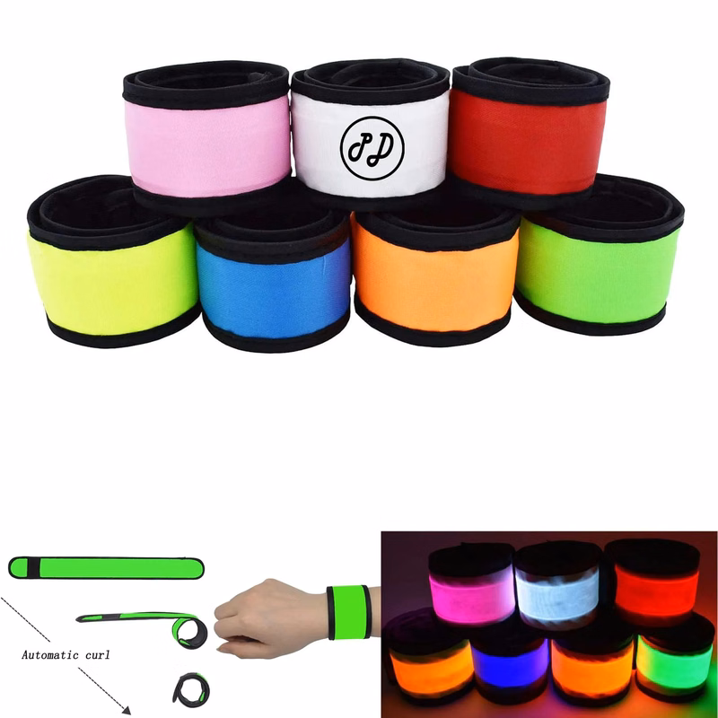 LED Glow Slap Bracelets Light Up Wristbands