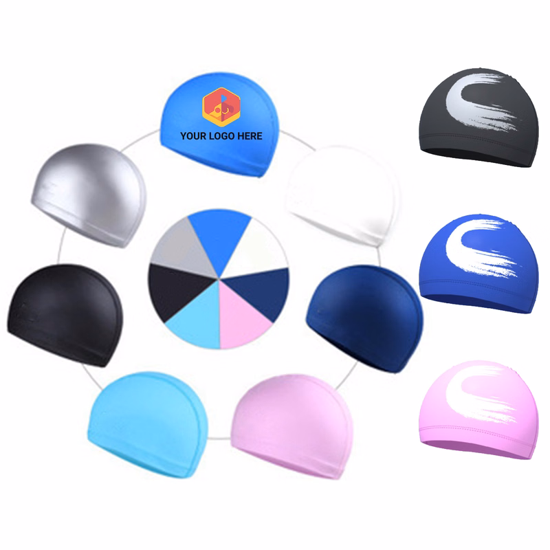 Custom PU Eco-Print Swim Cap