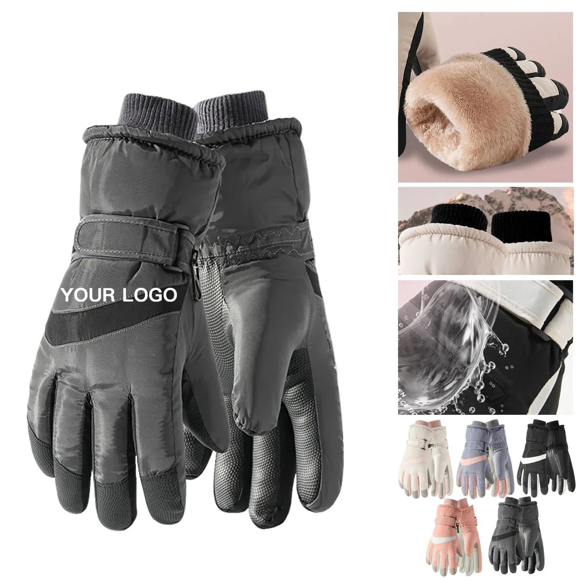 Durable Ski Gloves With Touchscreen Function 1