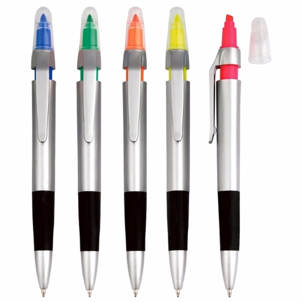 Slim Highlighter With Ballpoint Pen