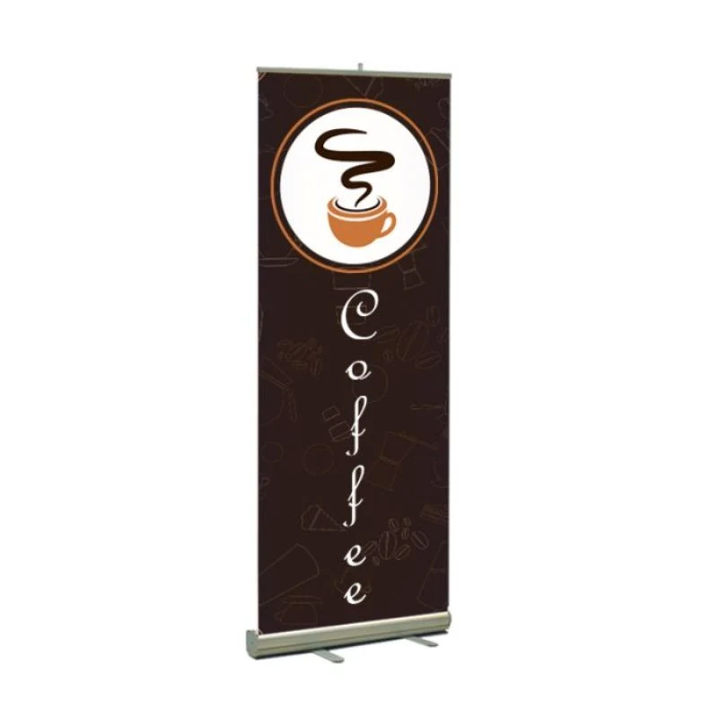 Coffee Pre Printed Premium Retractable Banner 33" x 80" - Design 3 1