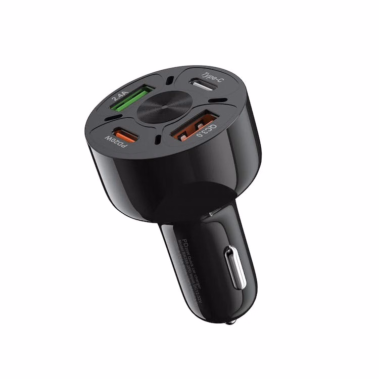 USBPD 4 Port Car Chargers - Black