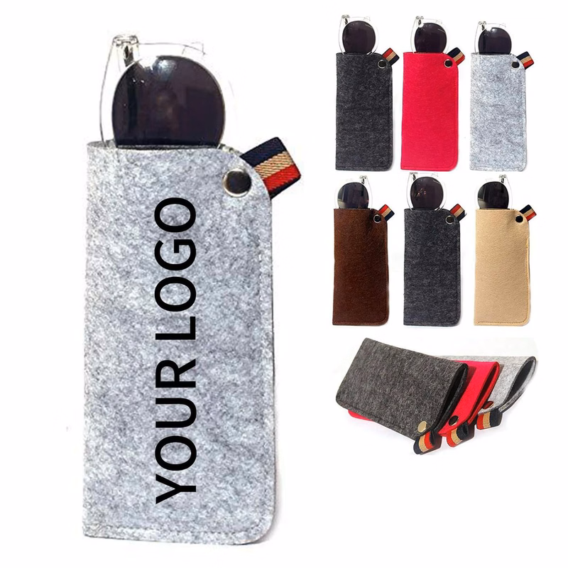 Compact Felt Sunglass Sleeve for Travel Use