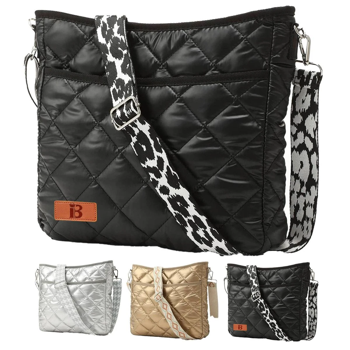 Lightweight Quilted Puffer Nylon Crossbody Bag 1