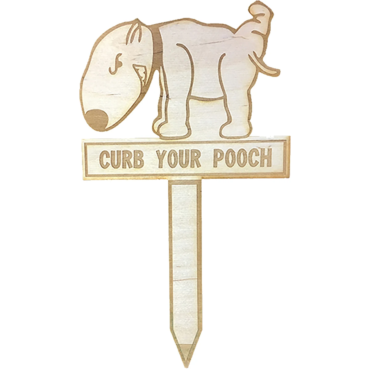 Custom Wood Garden Stakes: 3" W x 8" H x 1/4" D 1