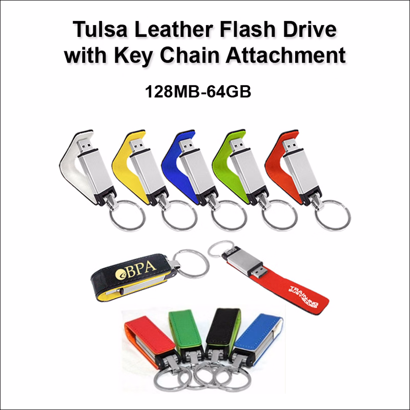 Tulsa Leather Wallet Flash Drive / USB - 4 GB