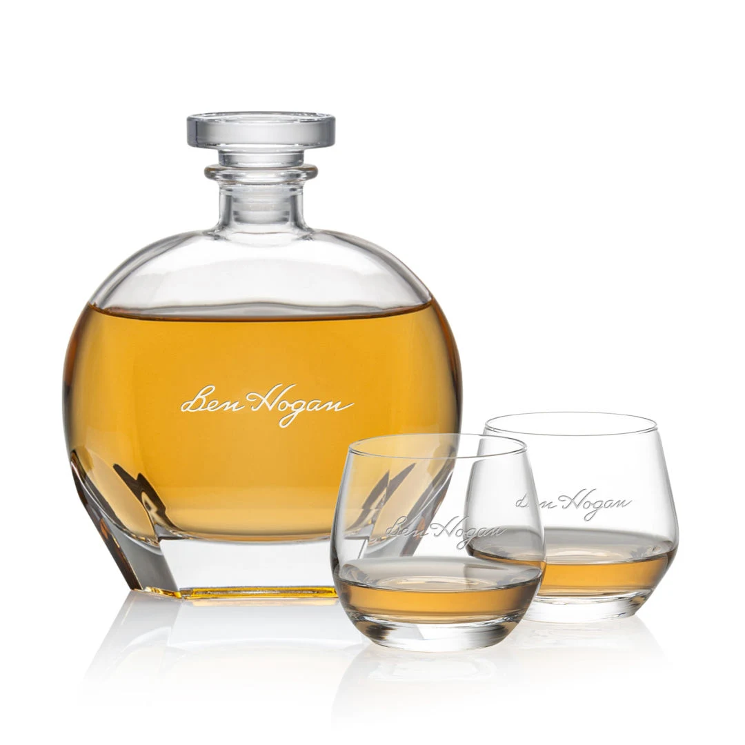 Bexley Decanter Set, custom glassware with logo imprint 1
