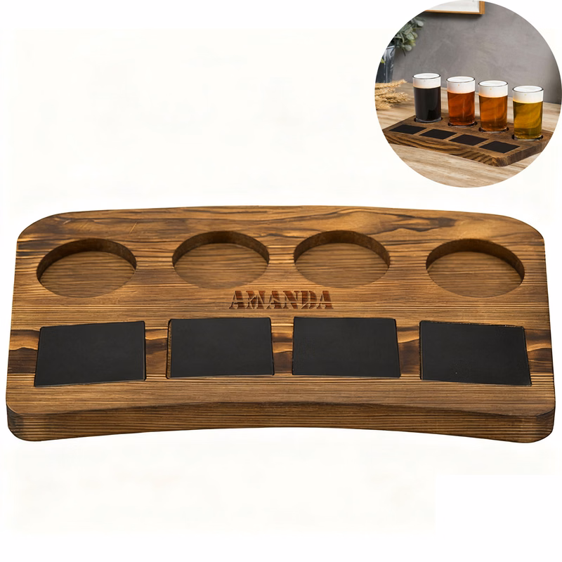 Wood Beer Tasting Tray