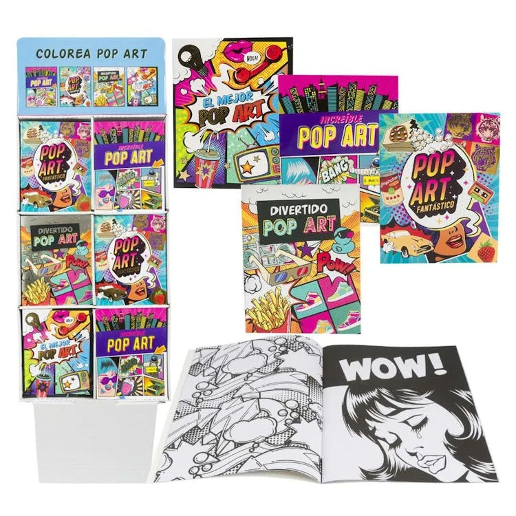 Spanish Pop Art Coloring Books 32 Pages - Four Titles 1