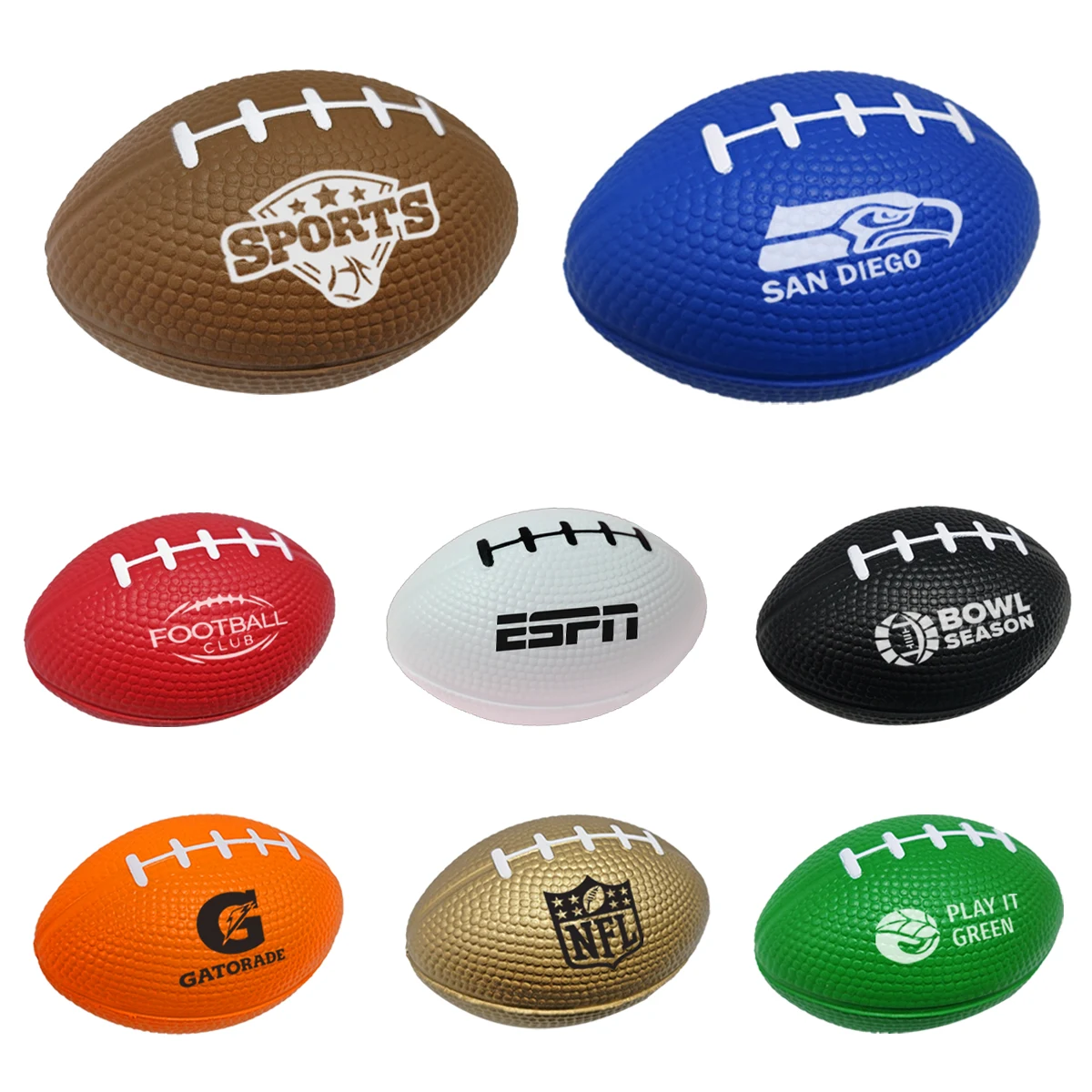 Football Stress Reliever Ball, Semi Soft And Squeezable 1