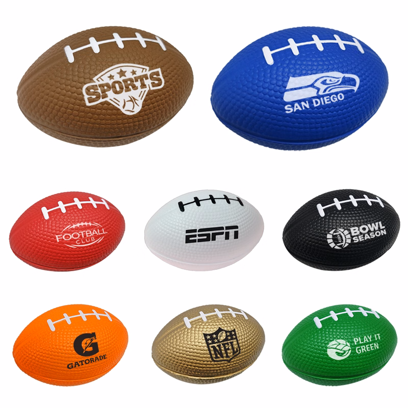 Football Stress Reliever Ball, Semi Soft And Squeezable
